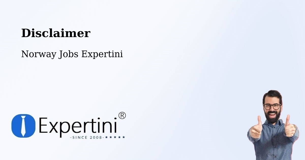 Disclaimer – Steinkjer - Norway Jobs Expertini